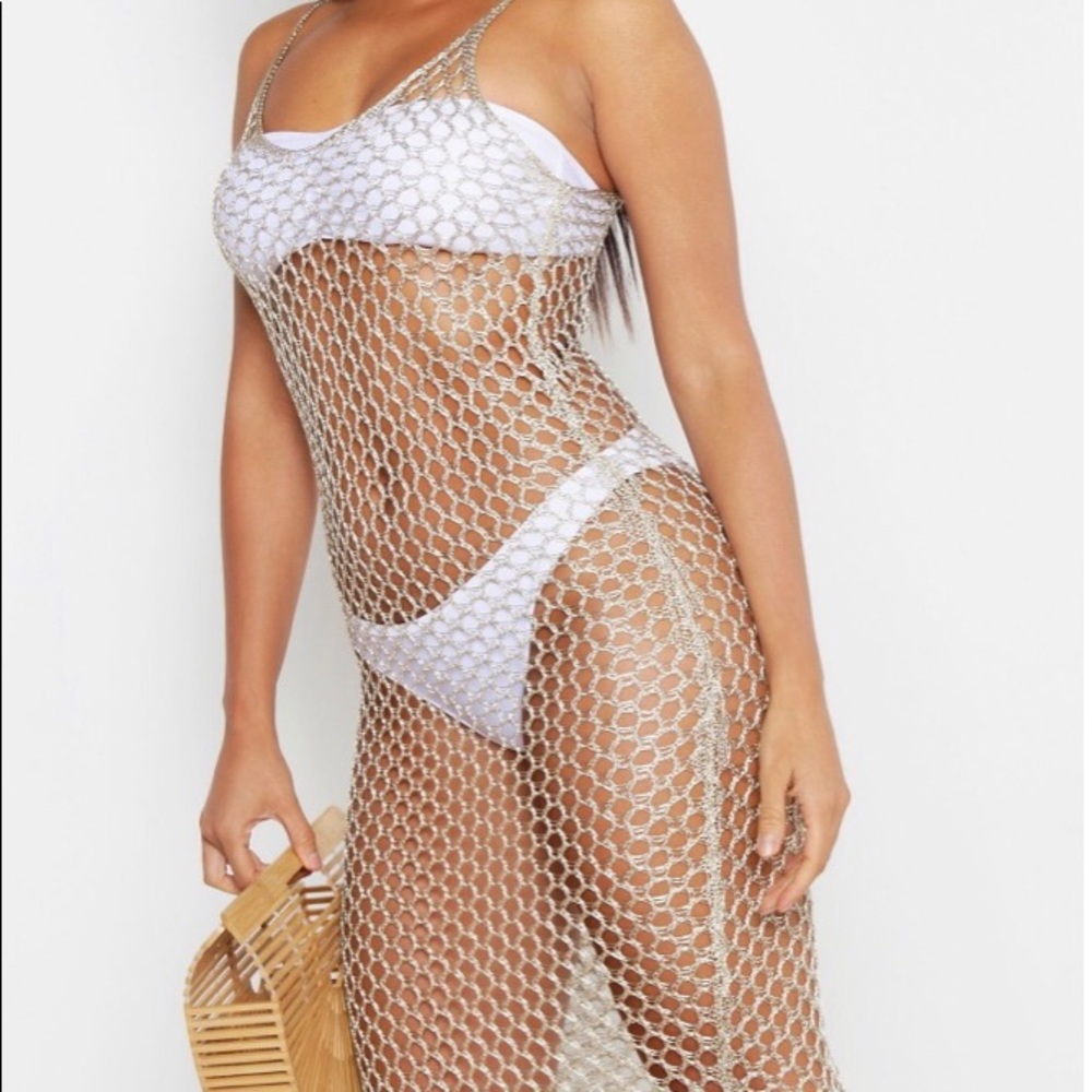 Metallic Knit Cover up